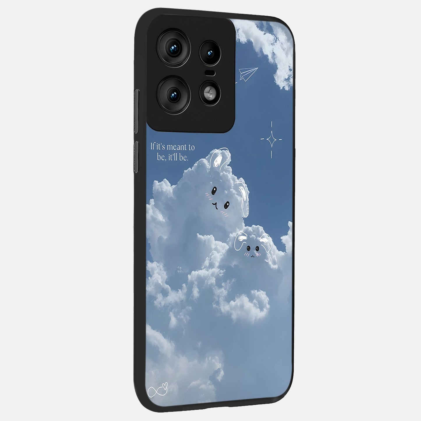  Cloud Bunny Dreams back cover For Moto Edge50 Pro slim fit glass case with vibrant aesthetic design