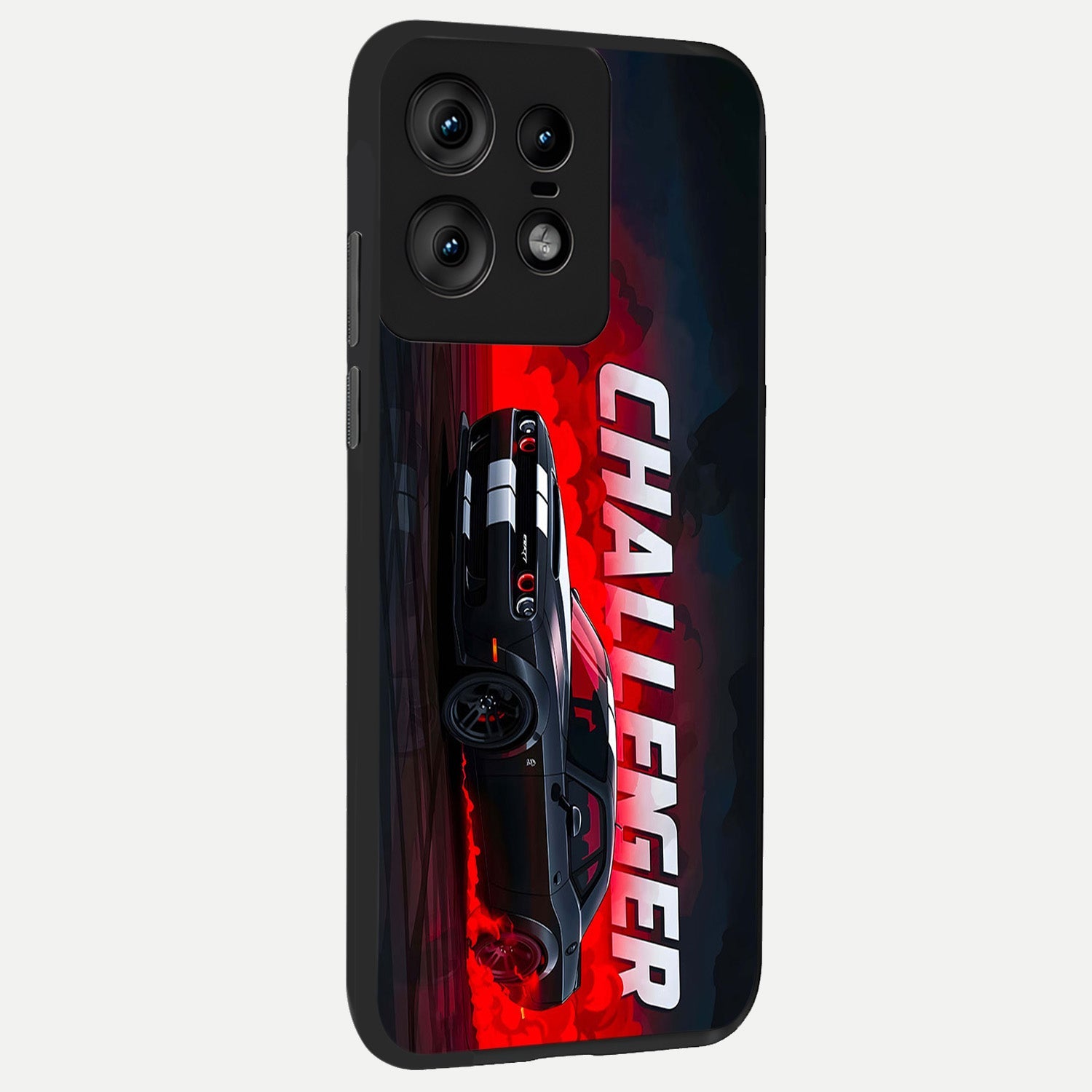  Crimson Challenger Fury back cover For Moto Edge50 Pro slim fit glass case with vibrant aesthetic design