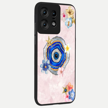  Divine Aura Bloom back cover For Moto Edge50 Pro slim fit glass case with vibrant aesthetic design