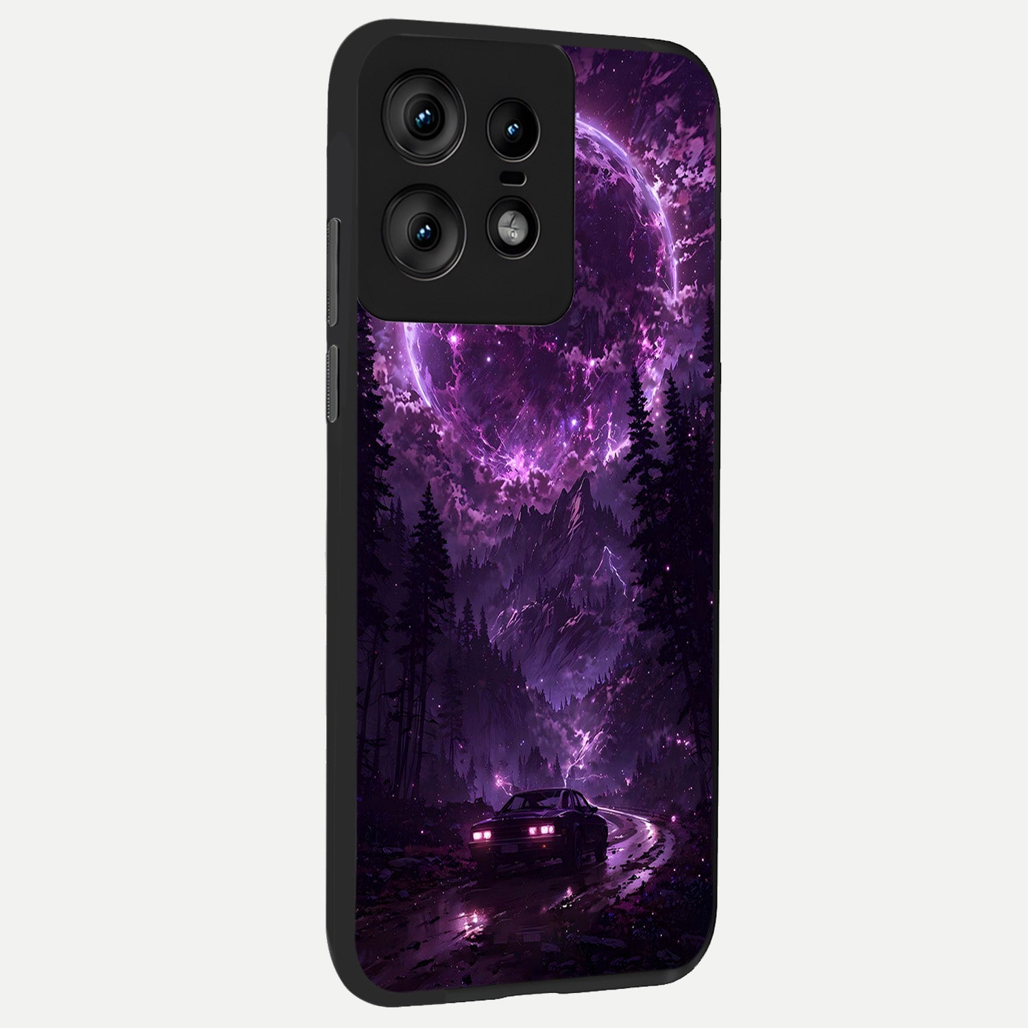  Eternal Cosmic Drive back cover For Moto Edge50 Pro slim fit glass case with vibrant aesthetic design