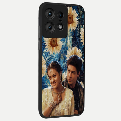  Eternal Love Story back cover For Moto Edge50 Pro slim fit glass case with vibrant aesthetic design