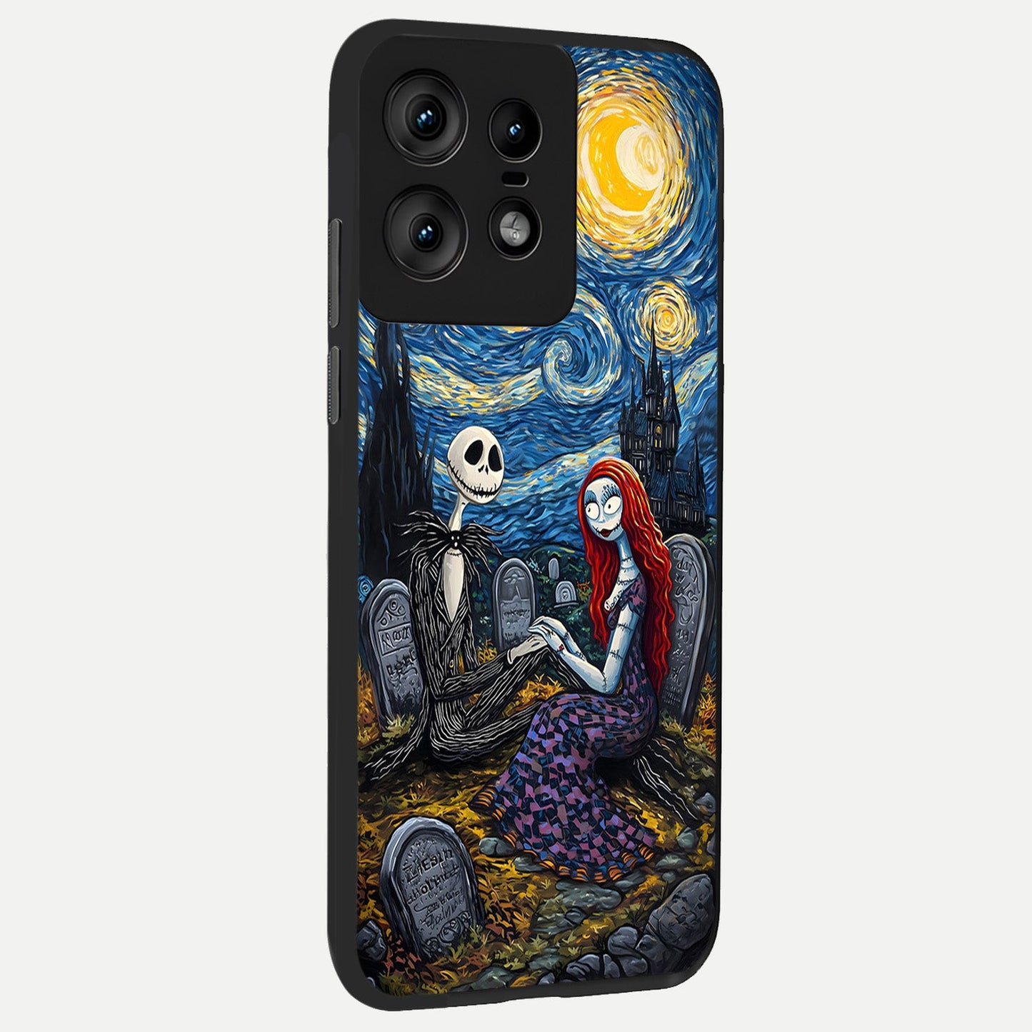  Eternal Night Love back cover For Moto Edge50 Pro slim fit glass case with vibrant aesthetic design