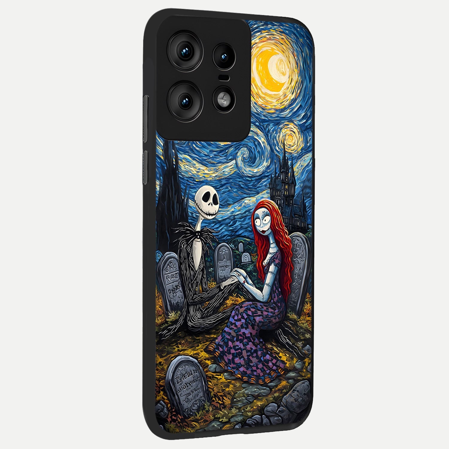 Eternal Night Love back cover For Moto Edge50 Pro slim fit glass case with vibrant aesthetic design