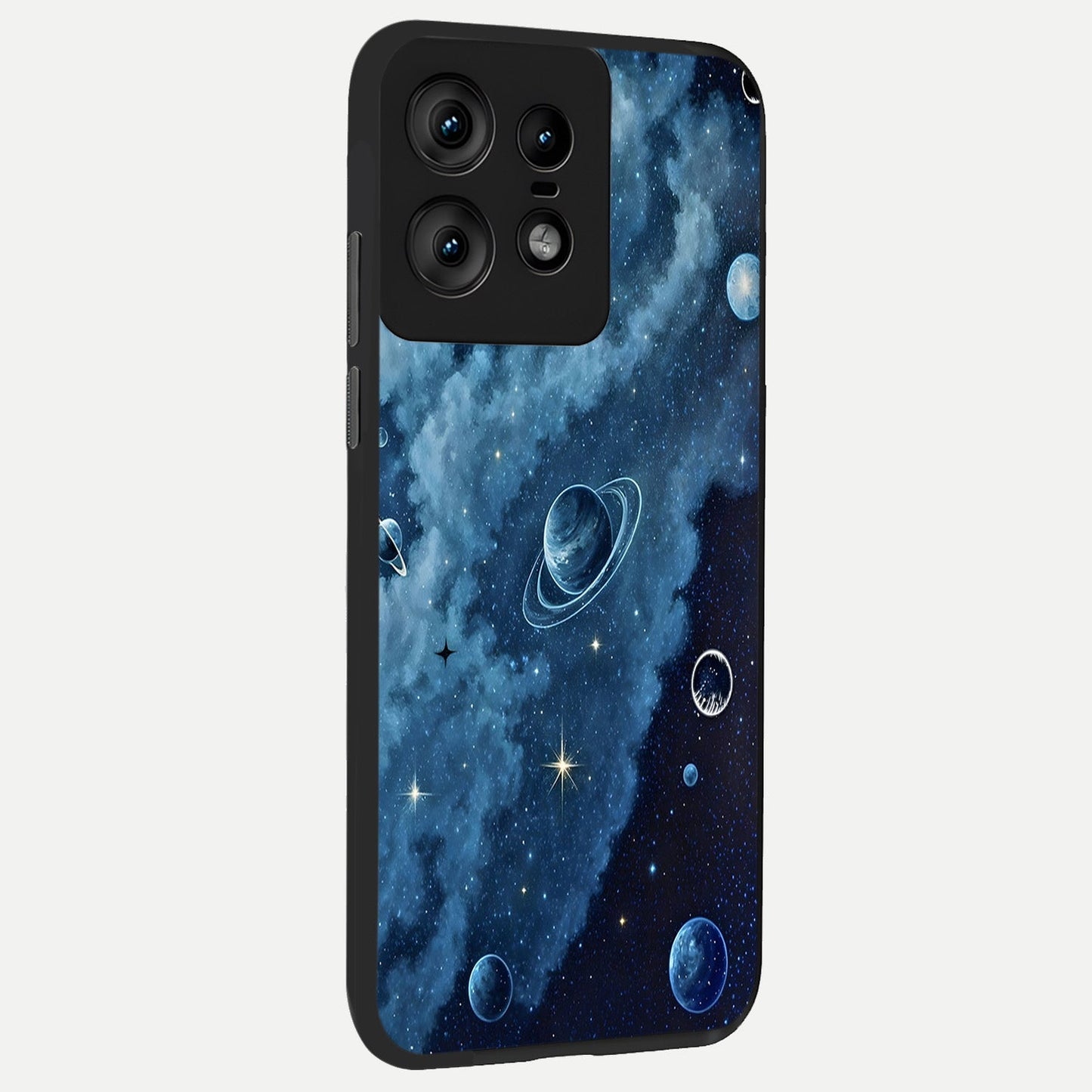  Galaxy Dream Space back cover For Moto Edge50 Pro slim fit glass case with vibrant aesthetic design