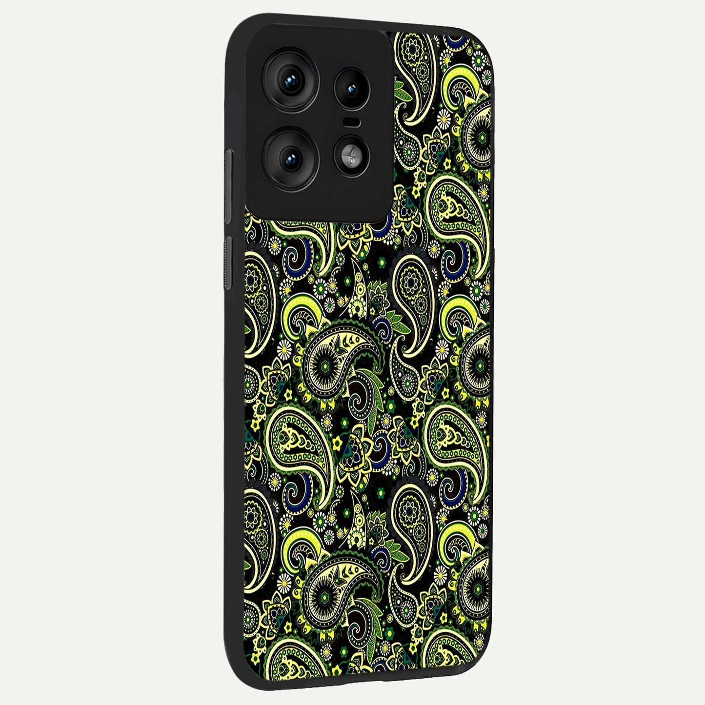  Green Lemon back cover For Moto Edge50 Pro slim fit glass case with vibrant aesthetic design