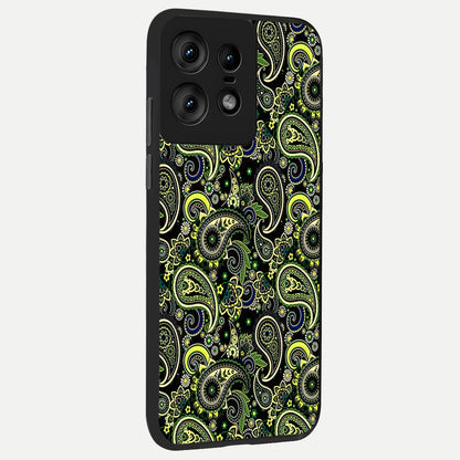  Green Lemon back cover For Moto Edge50 Pro slim fit glass case with vibrant aesthetic design