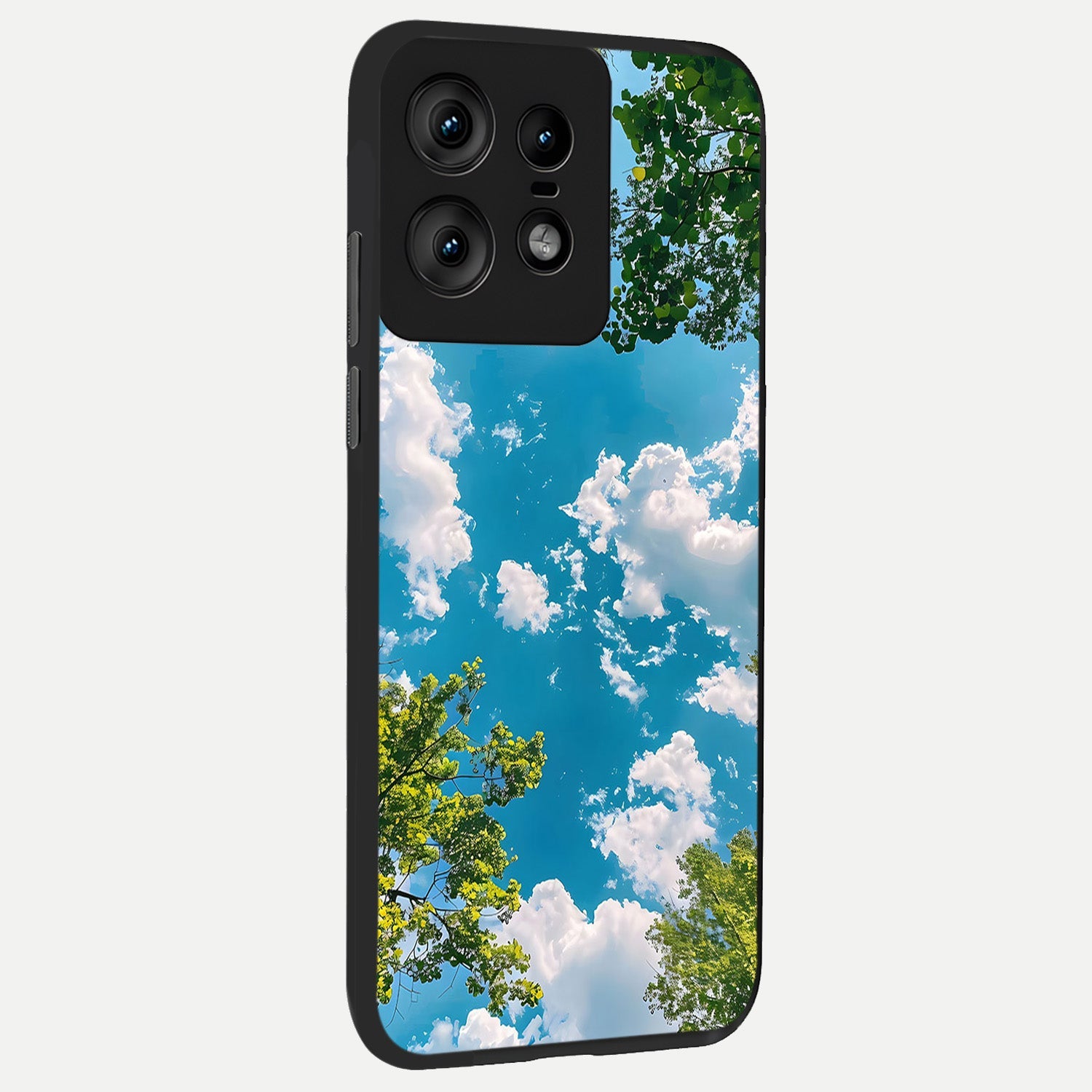  Green Moon Energy back cover For Moto Edge50 Pro slim fit glass case with vibrant aesthetic design