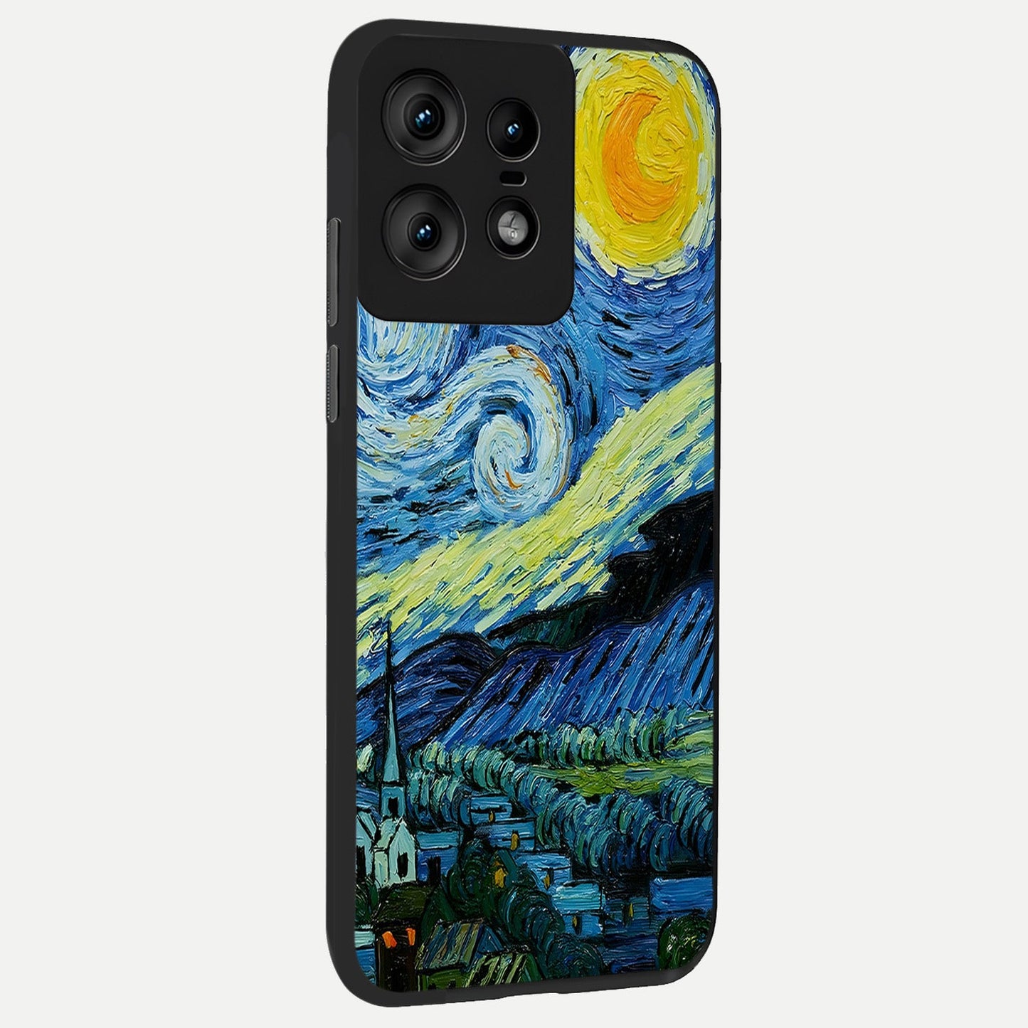  Inspired Van Gogh Art back cover For Moto Edge50 Pro slim fit glass case with vibrant aesthetic design