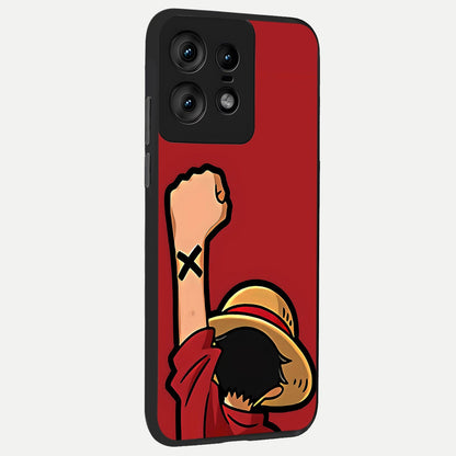  Luffy X Spirit back cover For Moto Edge50 Pro slim fit glass case with vibrant aesthetic design