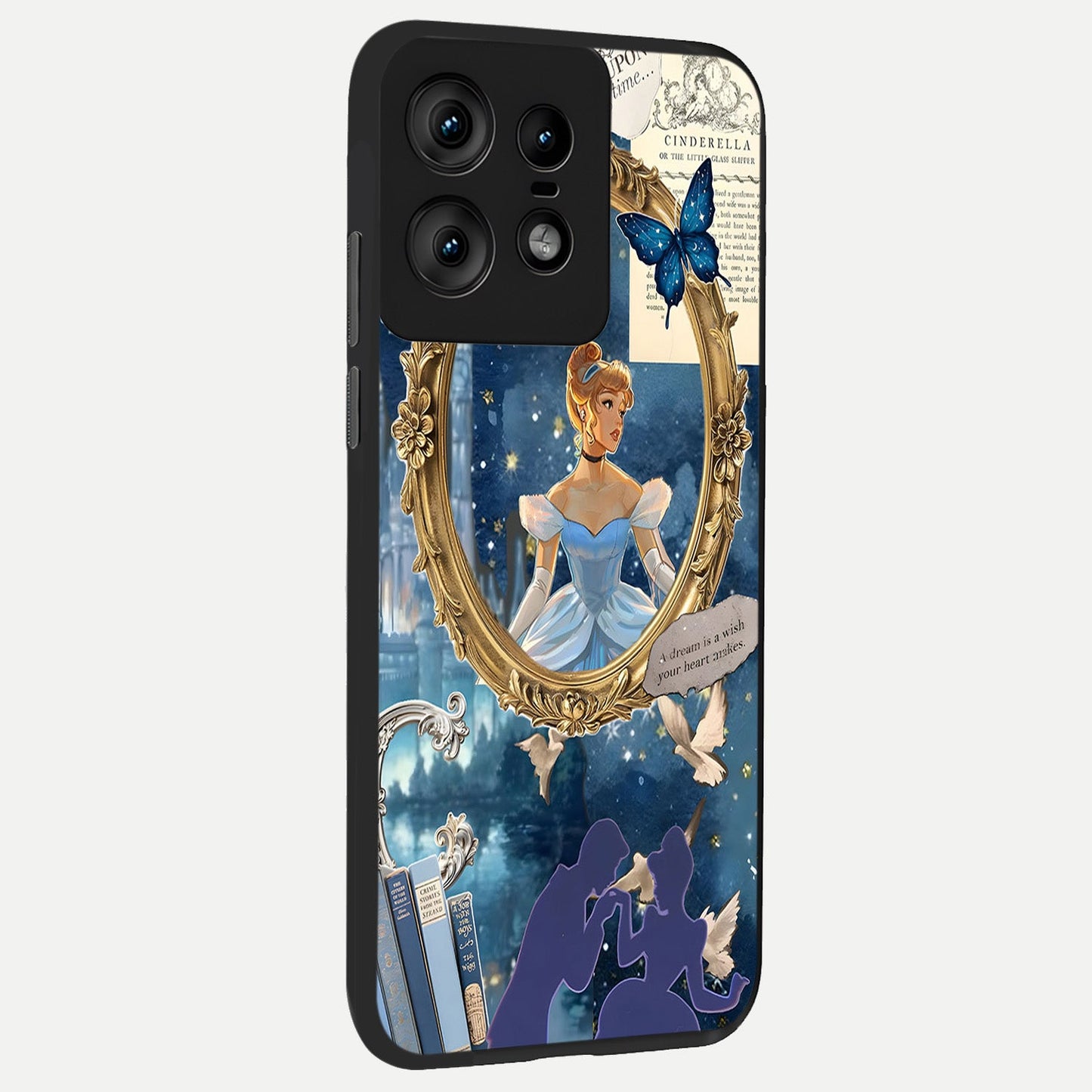  Midnight Queen back cover For Moto Edge50 Pro slim fit glass case with vibrant aesthetic design