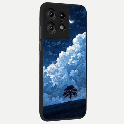  Midnight Sky Serenity back cover For Moto Edge50 Pro slim fit glass case with vibrant aesthetic design
