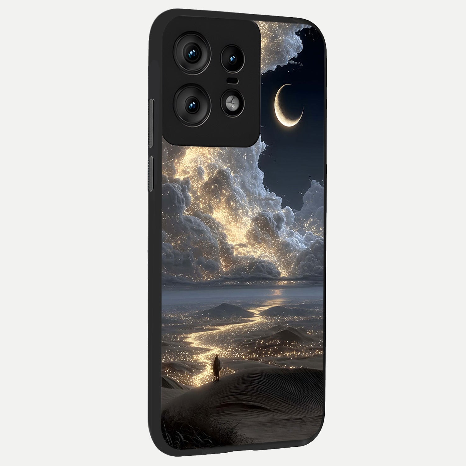  Moonlight Spark Path back cover For Moto Edge50 Pro slim fit glass case with vibrant aesthetic design