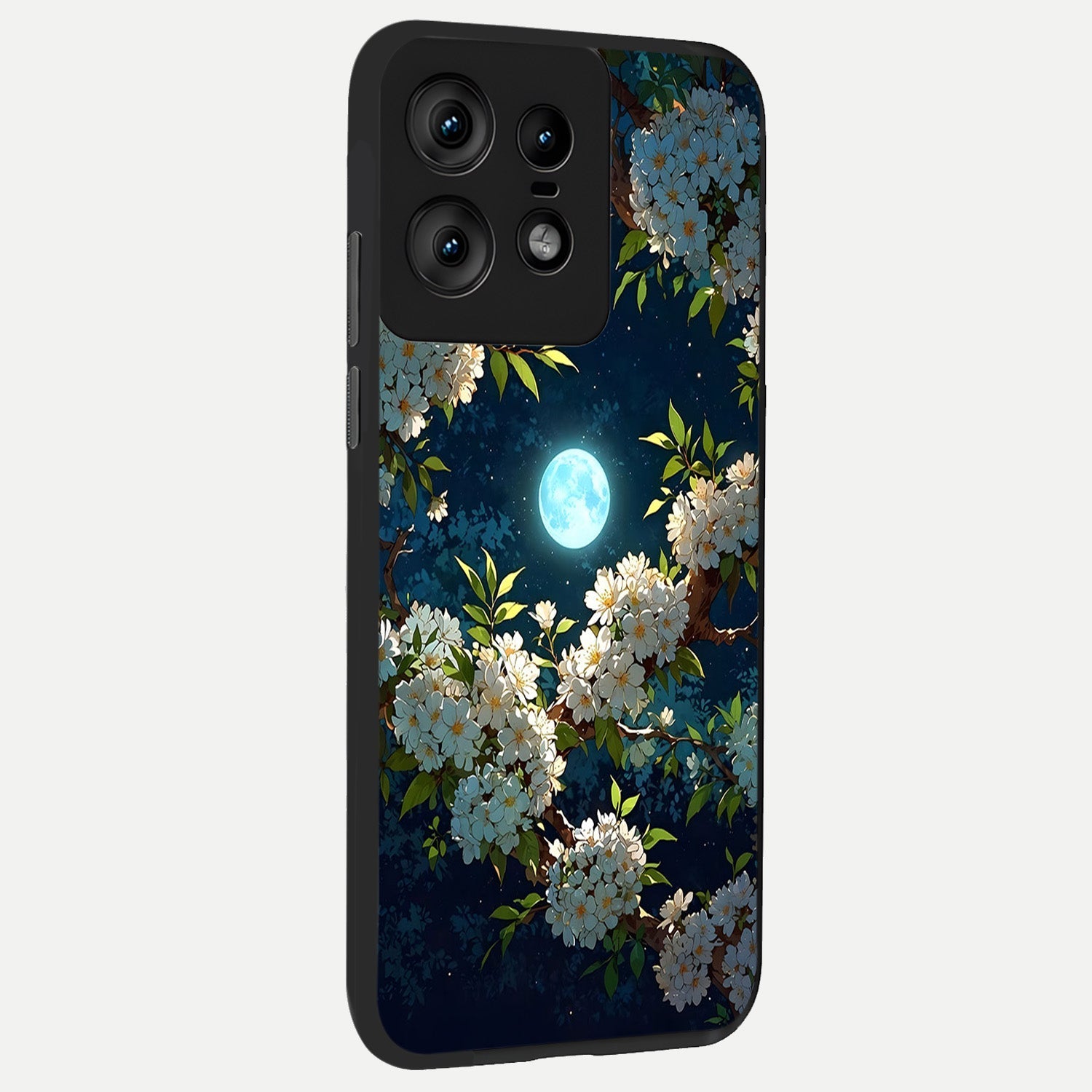  Moonlit Blossom Dream back cover For Moto Edge50 Pro slim fit glass case with vibrant aesthetic design
