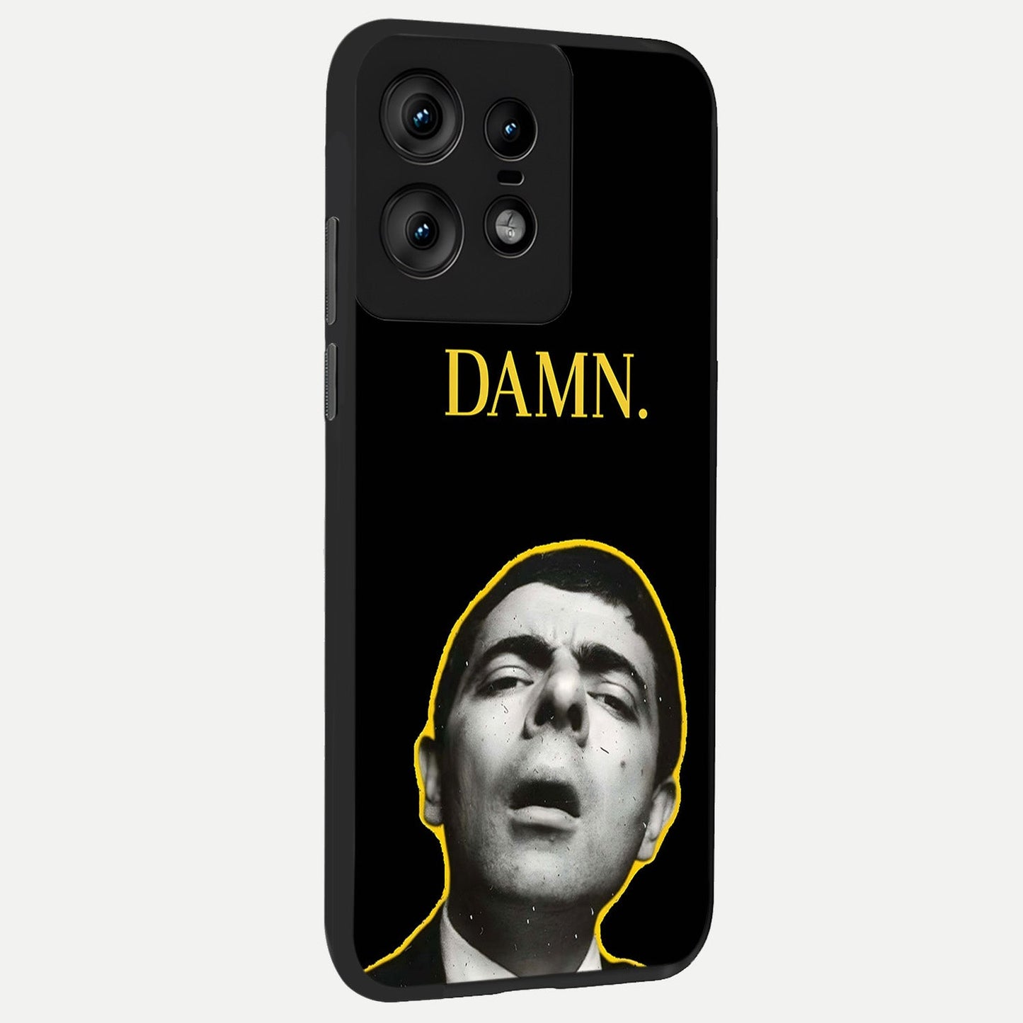  Mr Bean Damn back cover For Moto Edge50 Pro slim fit glass case with vibrant aesthetic design