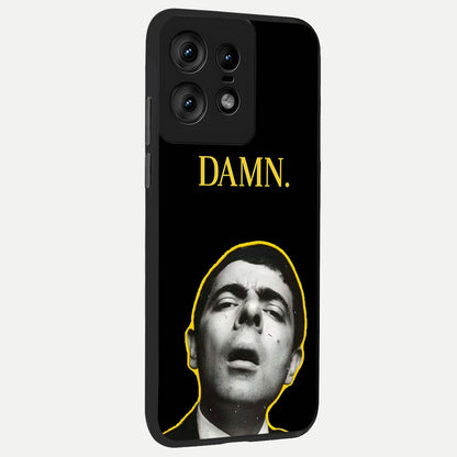  Mr Bean Damn back cover For Moto Edge50 Pro slim fit glass case with vibrant aesthetic design