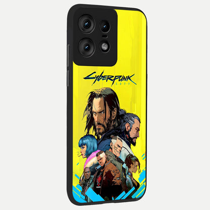  Neon Rebel Genesis back cover For Moto Edge50 Pro slim fit glass case with vibrant aesthetic design