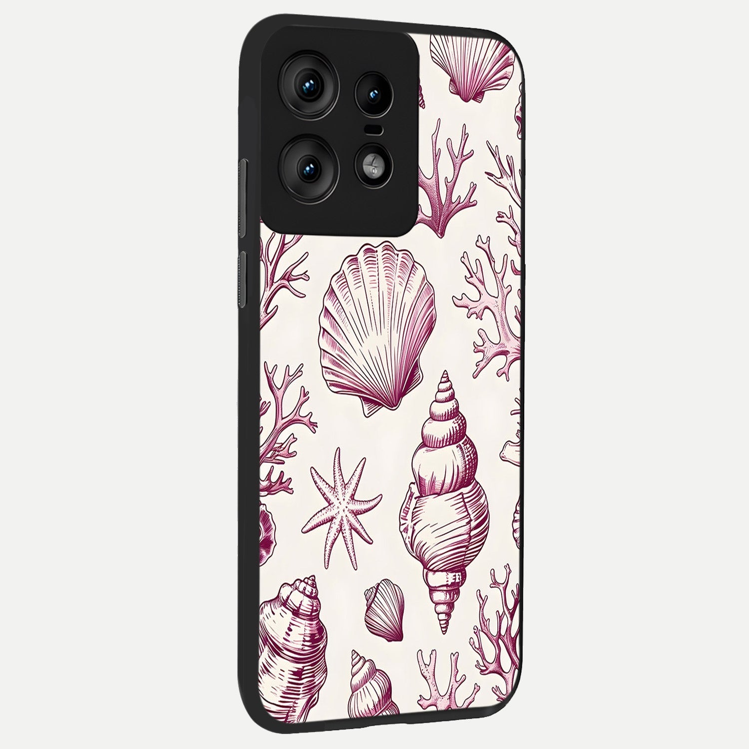  Pink Power Sparks back cover For Moto Edge50 Pro slim fit glass case with vibrant aesthetic design