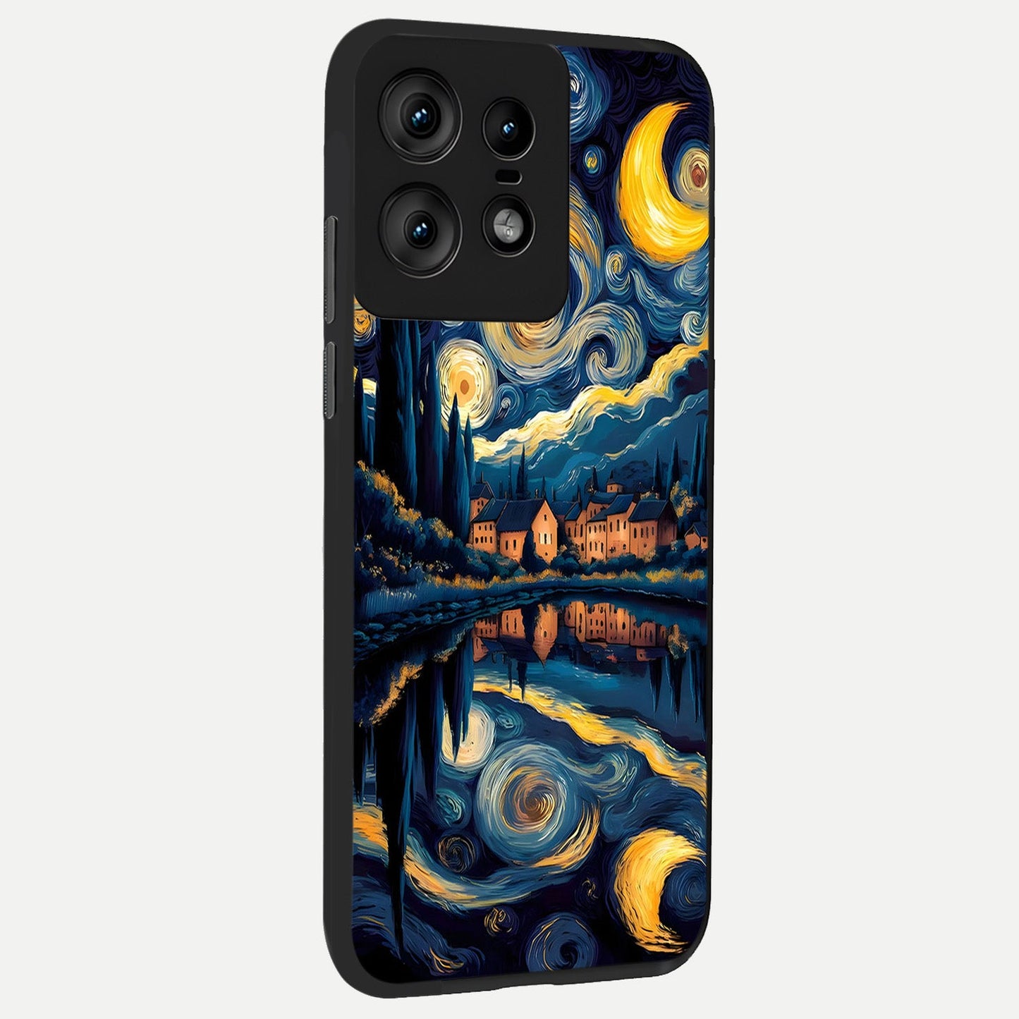  Starry Sky Serenity back cover For Moto Edge50 Pro slim fit glass case with vibrant aesthetic design