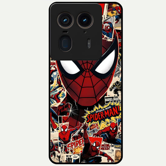  Aesthetic Wonder Spider Glass Case For Moto Edge 50 Ultra back cover – full design glossy printed glass finish