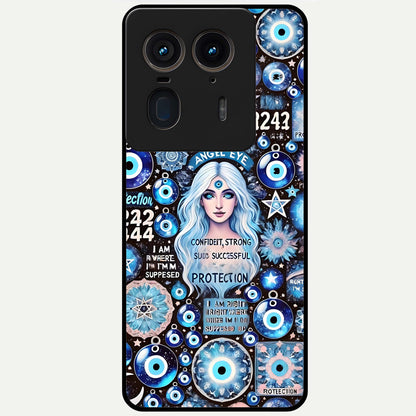  Angel Aura Shield Glass Case For Moto Edge 50 Ultra back cover – full design glossy printed glass finish