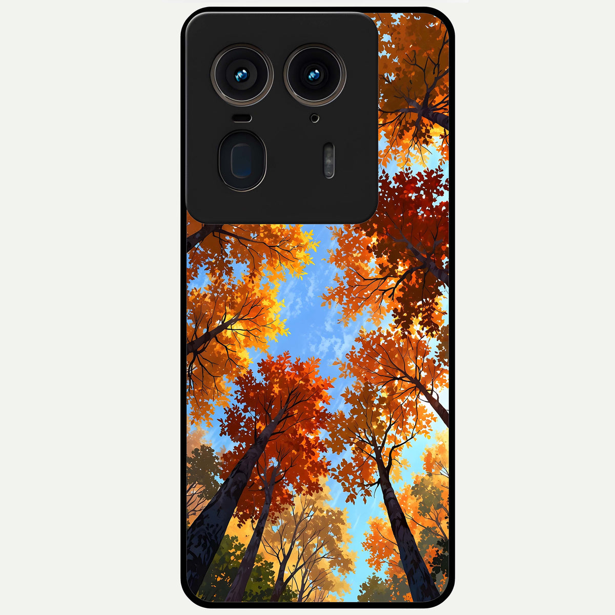  Autumn Sky Rise Glass Case For Moto Edge 50 Ultra back cover – full design glossy printed glass finish