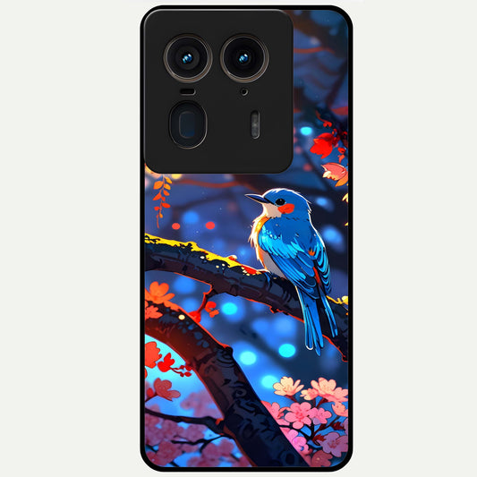  Blooming Water Drift Glass Case For Moto Edge 50 Ultra back cover – full design glossy printed glass finish