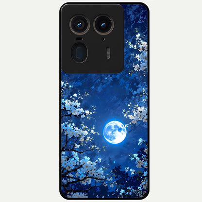  Blossom Moonlight Sky Glass Case For Moto Edge 50 Ultra back cover – full design glossy printed glass finish