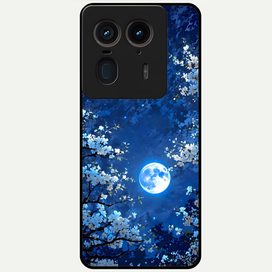  Blossom Moonlight Sky Glass Case For Moto Edge 50 Ultra back cover – full design glossy printed glass finish