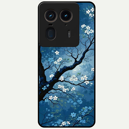  Blue Tree Serenity Glass Case For Moto Edge 50 Ultra back cover – full design glossy printed glass finish