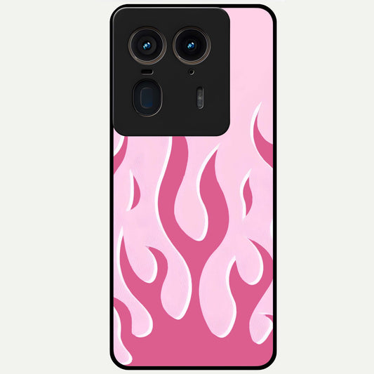  Blush Flame Energy Glass Case For Moto Edge 50 Ultra back cover – full design glossy printed glass finish