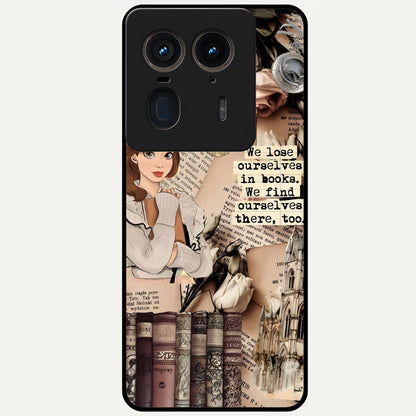  Bookish Dream World Glass Case For Moto Edge 50 Ultra back cover – full design glossy printed glass finish