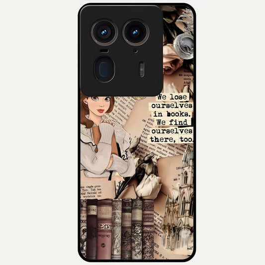 Bookish Dream World Glass Case For Moto Edge 50 Ultra back cover – full design glossy printed glass finish