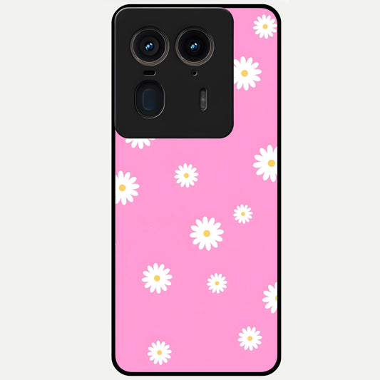  Bubblegum Daisy Pop Glass Case For Moto Edge 50 Ultra back cover – full design glossy printed glass finish