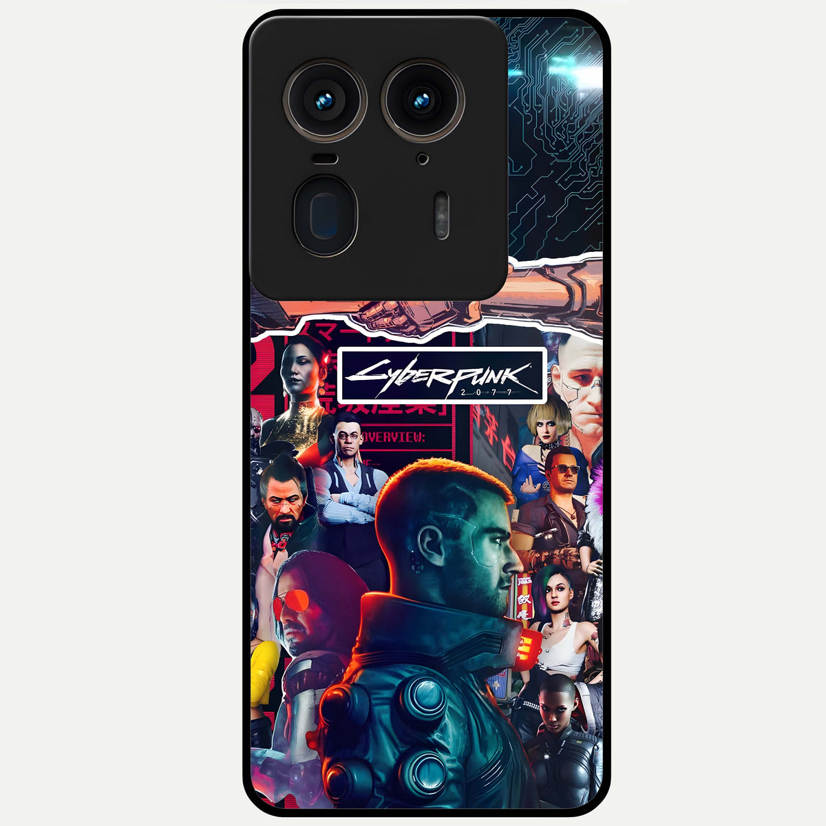  CYBERPUNK Legacy Glass Case For Moto Edge 50 Ultra back cover – full design glossy printed glass finish