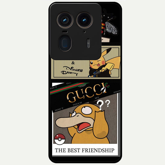  Cartoon Brand Play Mashup Glass Case For Moto Edge 50 Ultra back cover – full design glossy printed glass finish