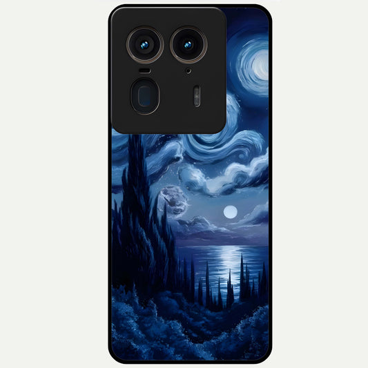  Celestial Dream Van Gogh Glass Case For Moto Edge 50 Ultra back cover – full design glossy printed glass finish