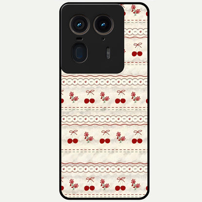  Cherry Bloom Charm Glass Case For Moto Edge 50 Ultra back cover – full design glossy printed glass finish