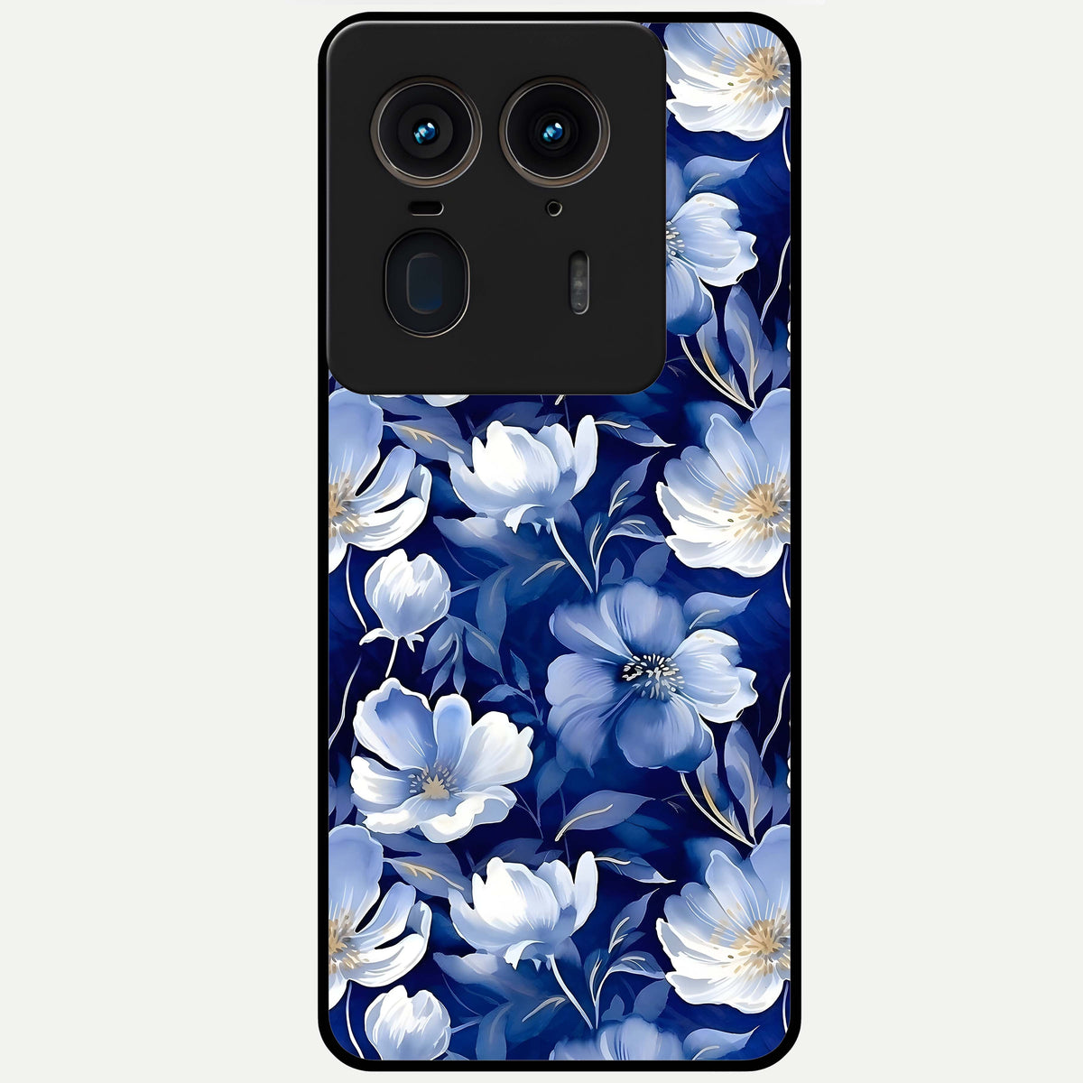  Cute Floral Patterns Glass Case For Moto Edge 50 Ultra back cover – full design glossy printed glass finish