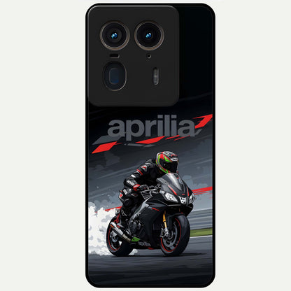  Dark Aprilla Glass Case For Moto Edge 50 Ultra back cover – full design glossy printed glass finish