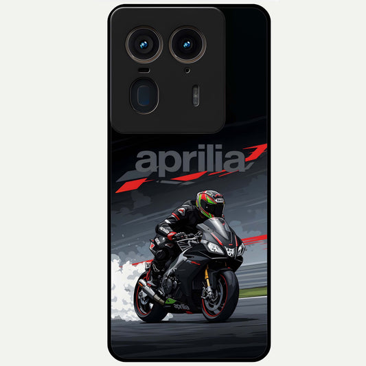 Dark Aprilla Glass Case For Moto Edge 50 Ultra back cover – full design glossy printed glass finish