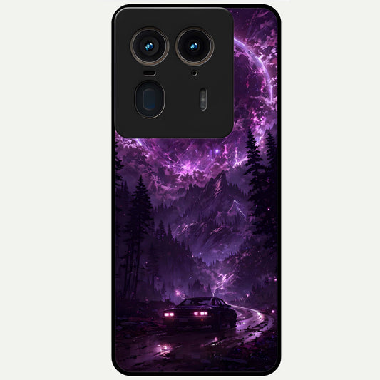  Eternal Cosmic Drive Glass Case For Moto Edge 50 Ultra back cover – full design glossy printed glass finish