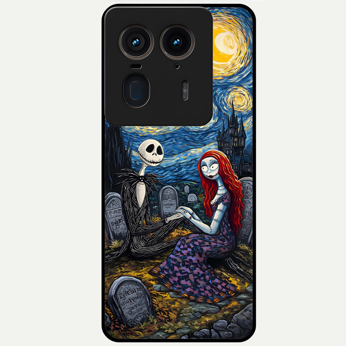  Eternal Night Love Glass Case For Moto Edge 50 Ultra back cover – full design glossy printed glass finish