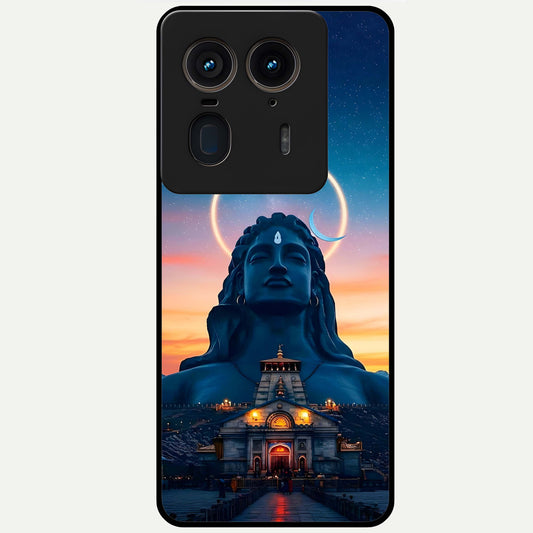  Eternal Shiva Aura Glass Case For Moto Edge 50 Ultra back cover – full design glossy printed glass finish