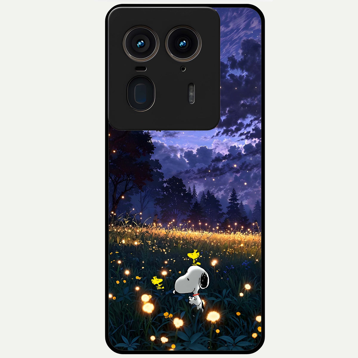  Firefly Meadow Magic Glass Case For Moto Edge 50 Ultra back cover – full design glossy printed glass finish