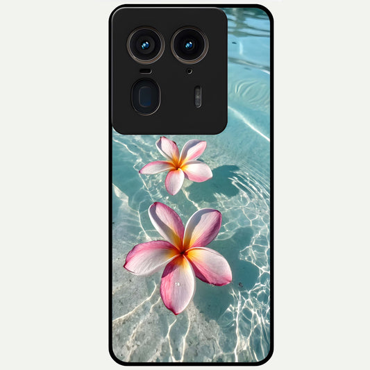  Floating Bloom Bliss Glass Case For Moto Edge 50 Ultra back cover – full design glossy printed glass finish