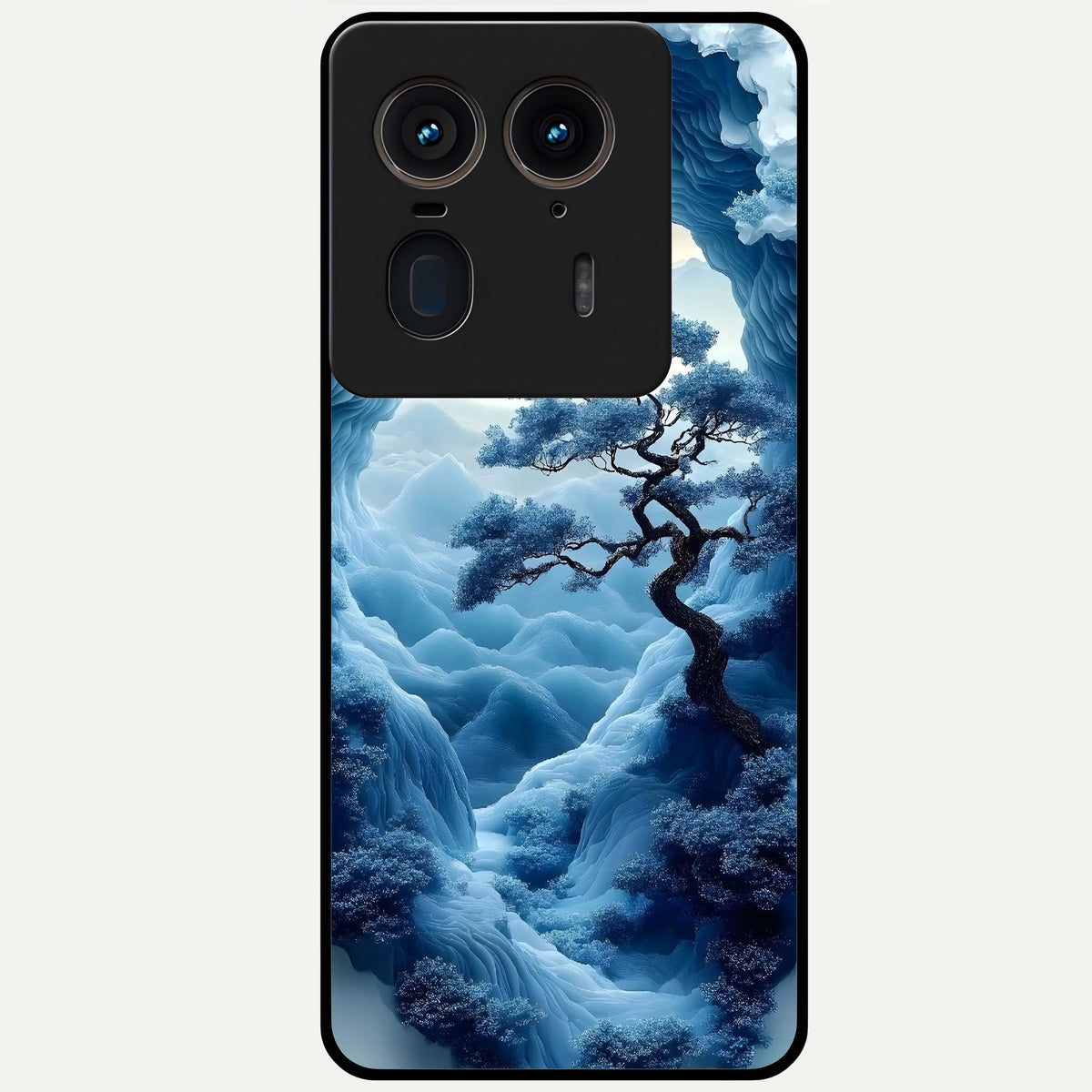  Frozen Serenity Gate Glass Case For Moto Edge 50 Ultra back cover – full design glossy printed glass finish