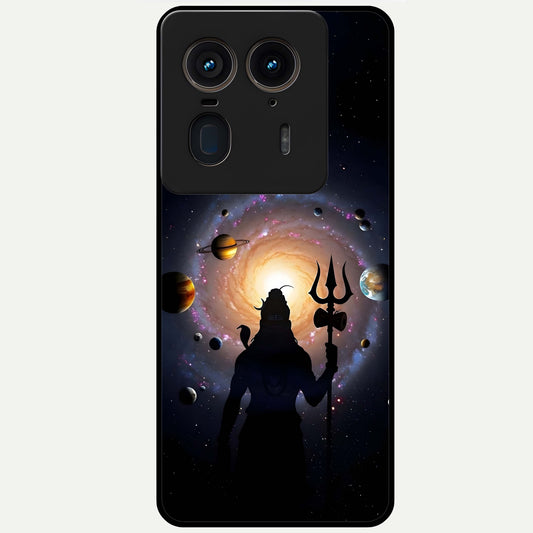  Galactic Shiva Vision Glass Case For Moto Edge 50 Ultra back cover – full design glossy printed glass finish