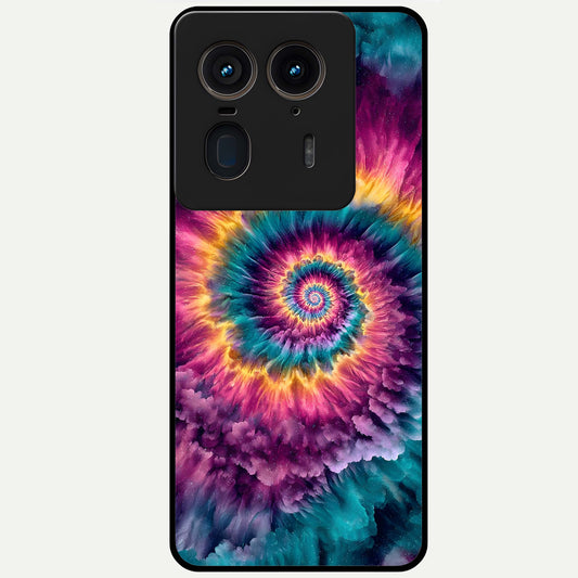  Galactic Spiral Burst Glass Case For Moto Edge 50 Ultra back cover – full design glossy printed glass finish