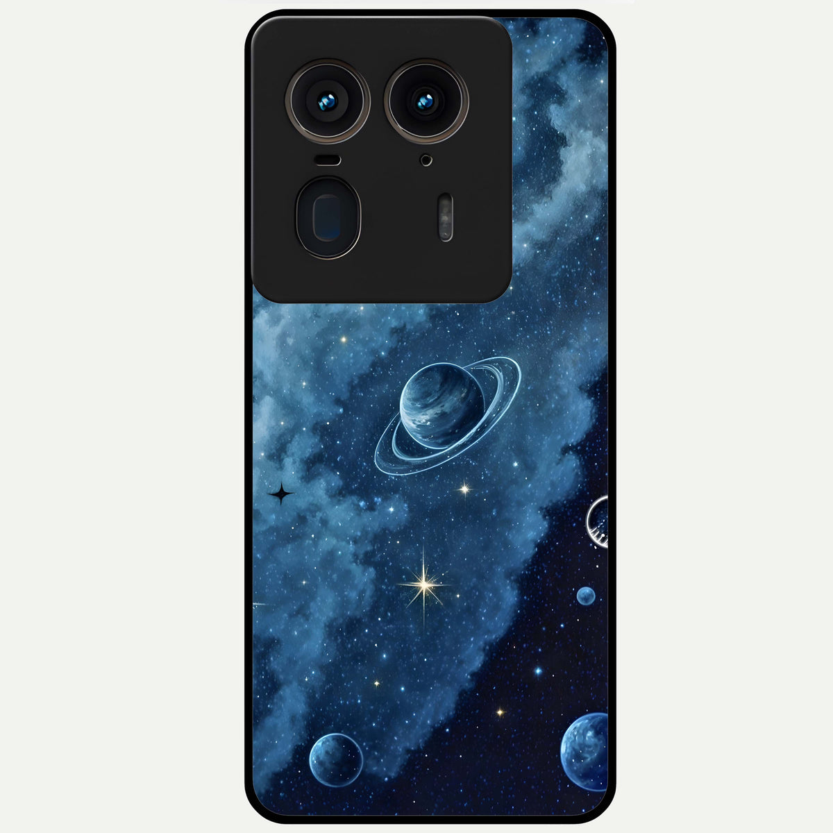  Galaxy Dream Space Glass Case For Moto Edge 50 Ultra back cover – full design glossy printed glass finish