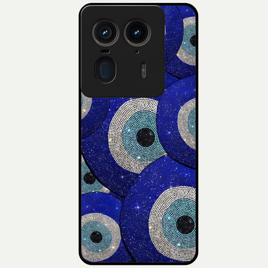  Galaxy Eye Flow Glass Case For Moto Edge 50 Ultra back cover – full design glossy printed glass finish